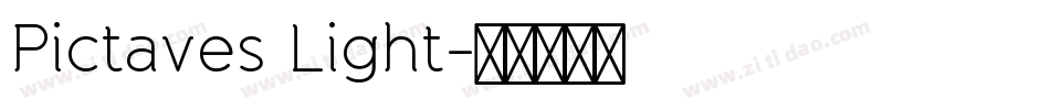 Pictaves Light字体转换